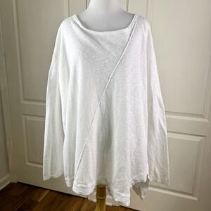 J. Jill Sweater Womens XL Cotton Linen Tunic Long Sleeve Pullover Lagenlook